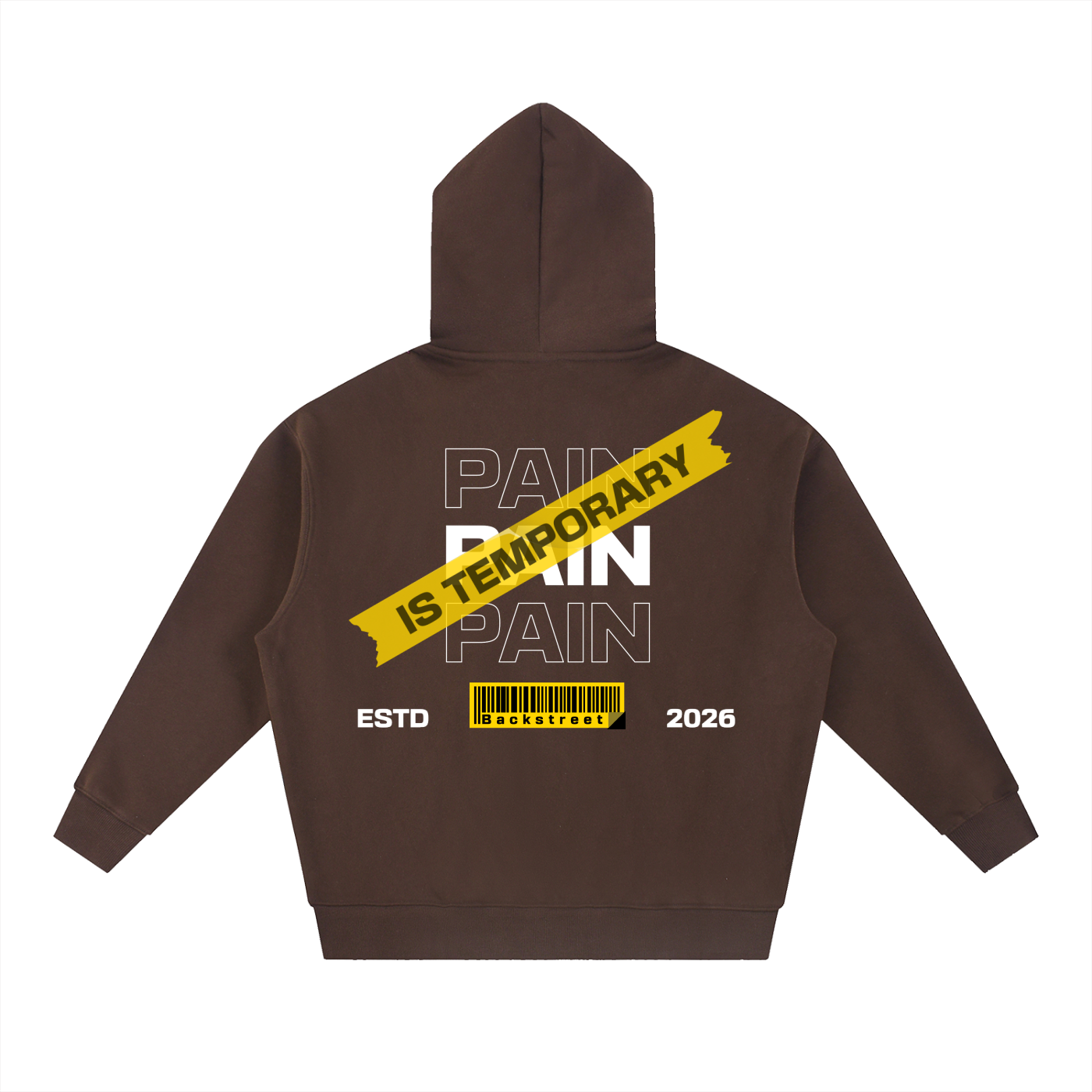 Pain is Temporary- Essential Oversized Boxy Fit Fleece Hoodie