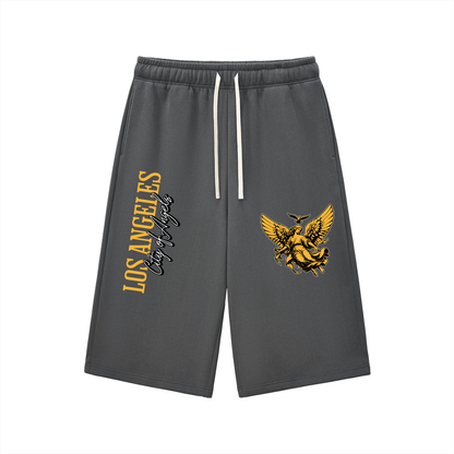 Los Angeles-  Relaxed Drawstring Three-quarter Sweatpants