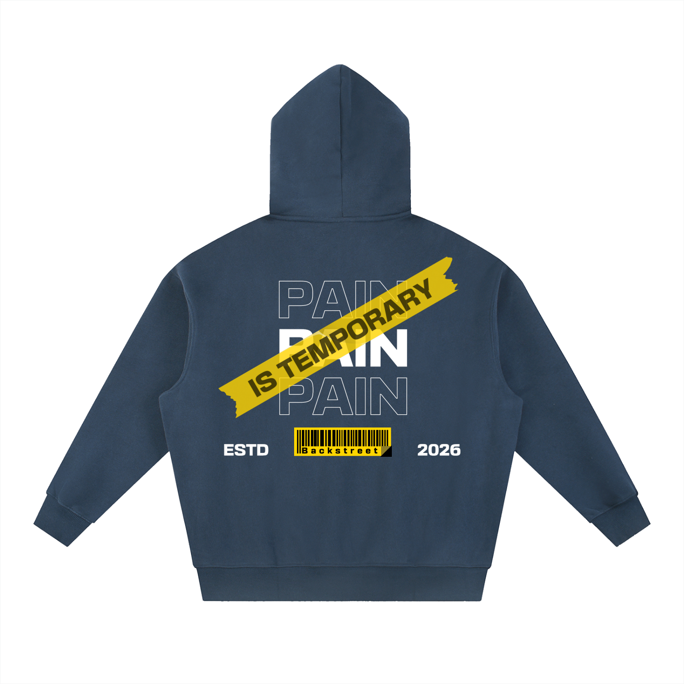 Pain is Temporary- Essential Oversized Boxy Fit Fleece Hoodie