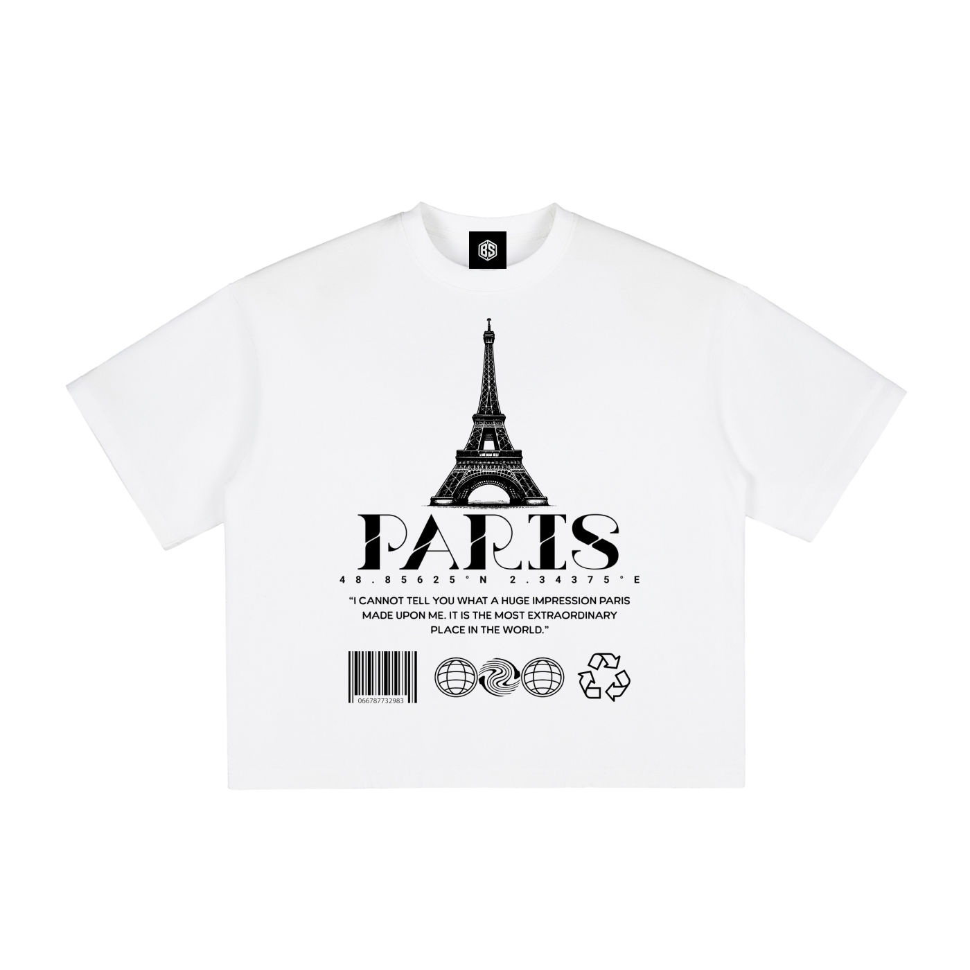 PARIS- Vintage Washed Boxy T-Shirt