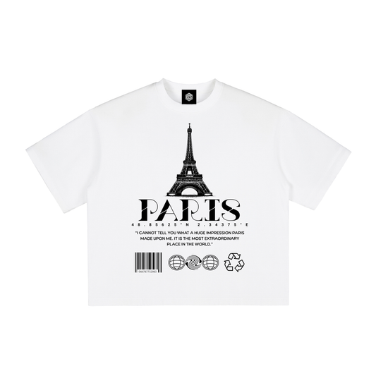 PARIS- Vintage Washed Boxy T-Shirt