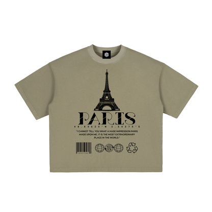PARIS- Vintage Washed Boxy T-Shirt