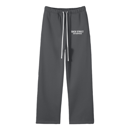 BackStreet Classic Pants- Unisex Solid Color Fleece Straight Leg Pants