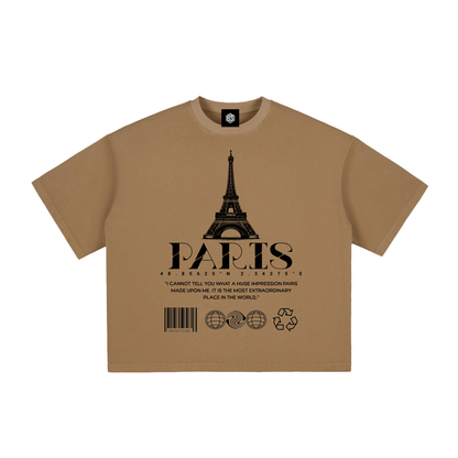 PARIS- Vintage Washed Boxy T-Shirt