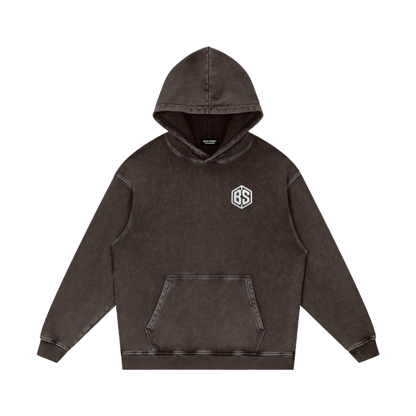 LA- Snow Washed Loose Cotton Hoodie