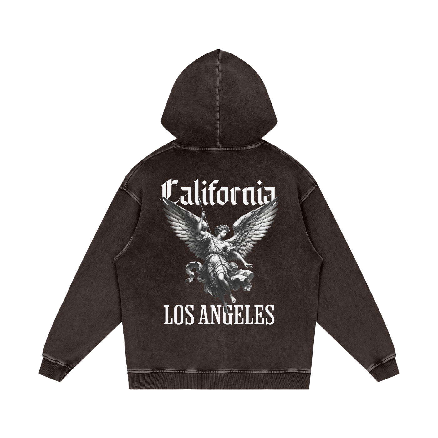 LA- Snow Washed Loose Cotton Hoodie