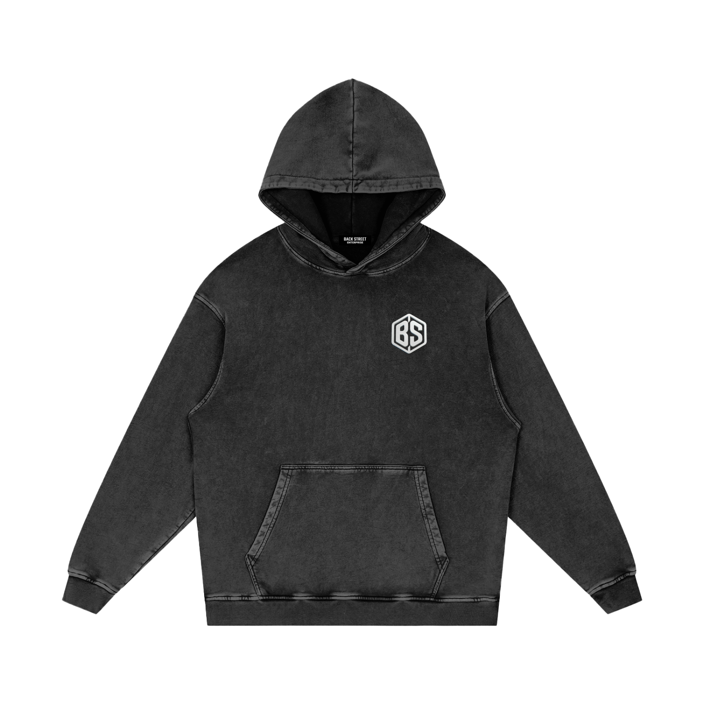 LA- Snow Washed Loose Cotton Hoodie