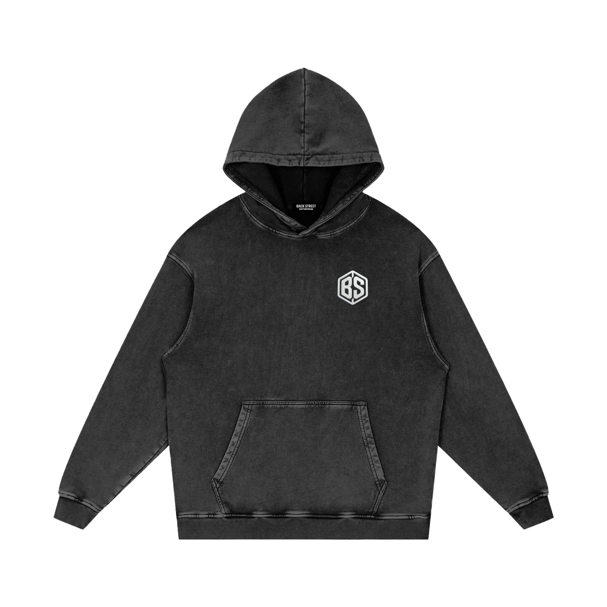 LA- Snow Washed Loose Cotton Hoodie