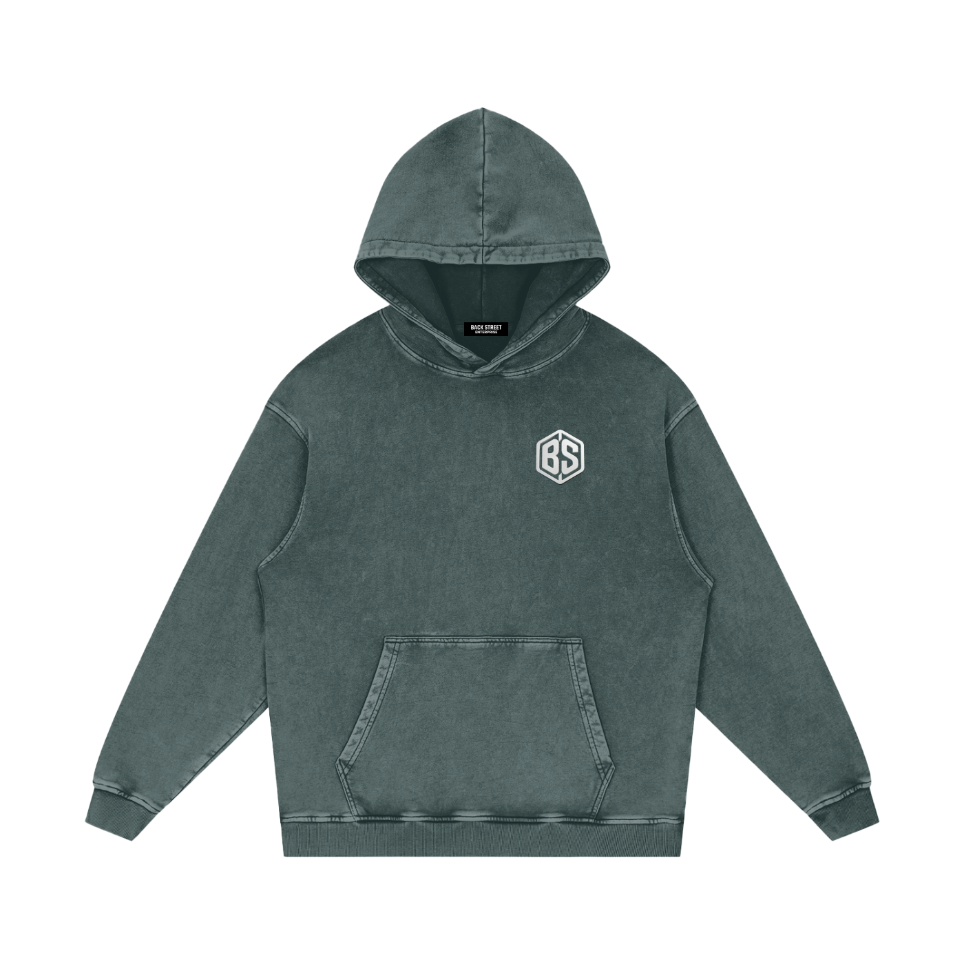LA- Snow Washed Loose Cotton Hoodie