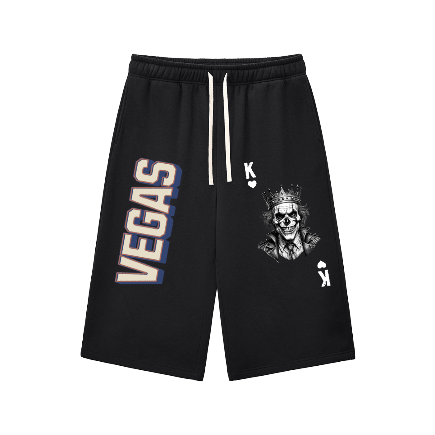 Vegas- Relaxed Drawstring Three-quarter Sweatpants