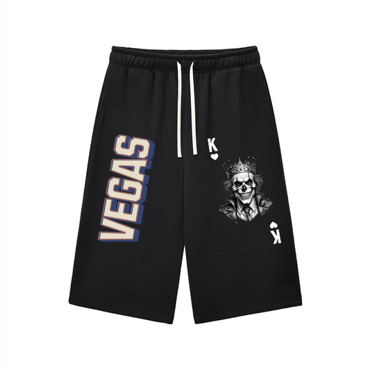 Vegas- Relaxed Drawstring Three-quarter Sweatpants
