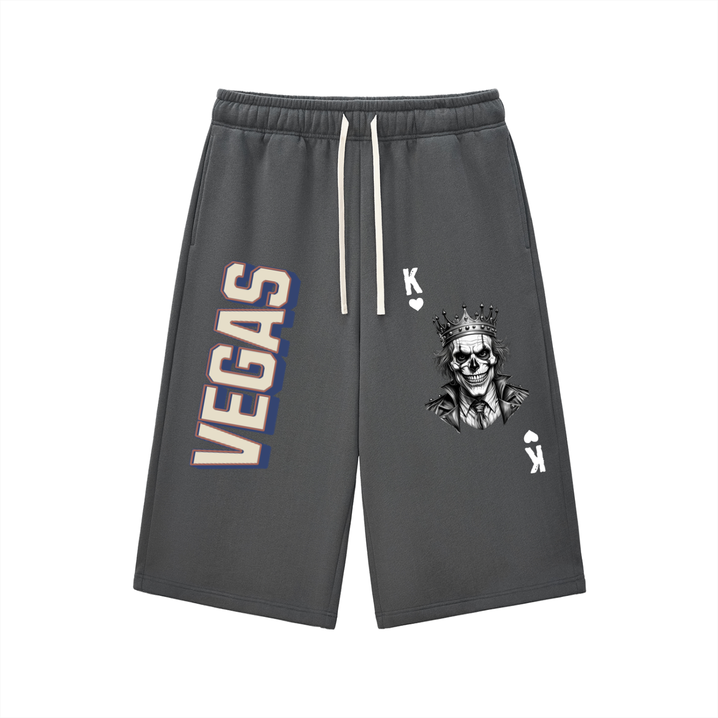 Vegas- Relaxed Drawstring Three-quarter Sweatpants