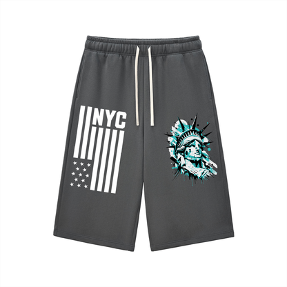 NYC- Relaxed Drawstring Three-quarter Sweatpants