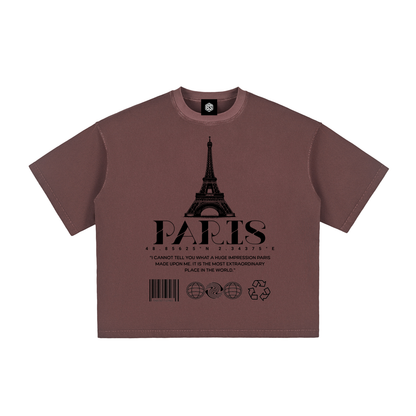 PARIS- Vintage Washed Boxy T-Shirt