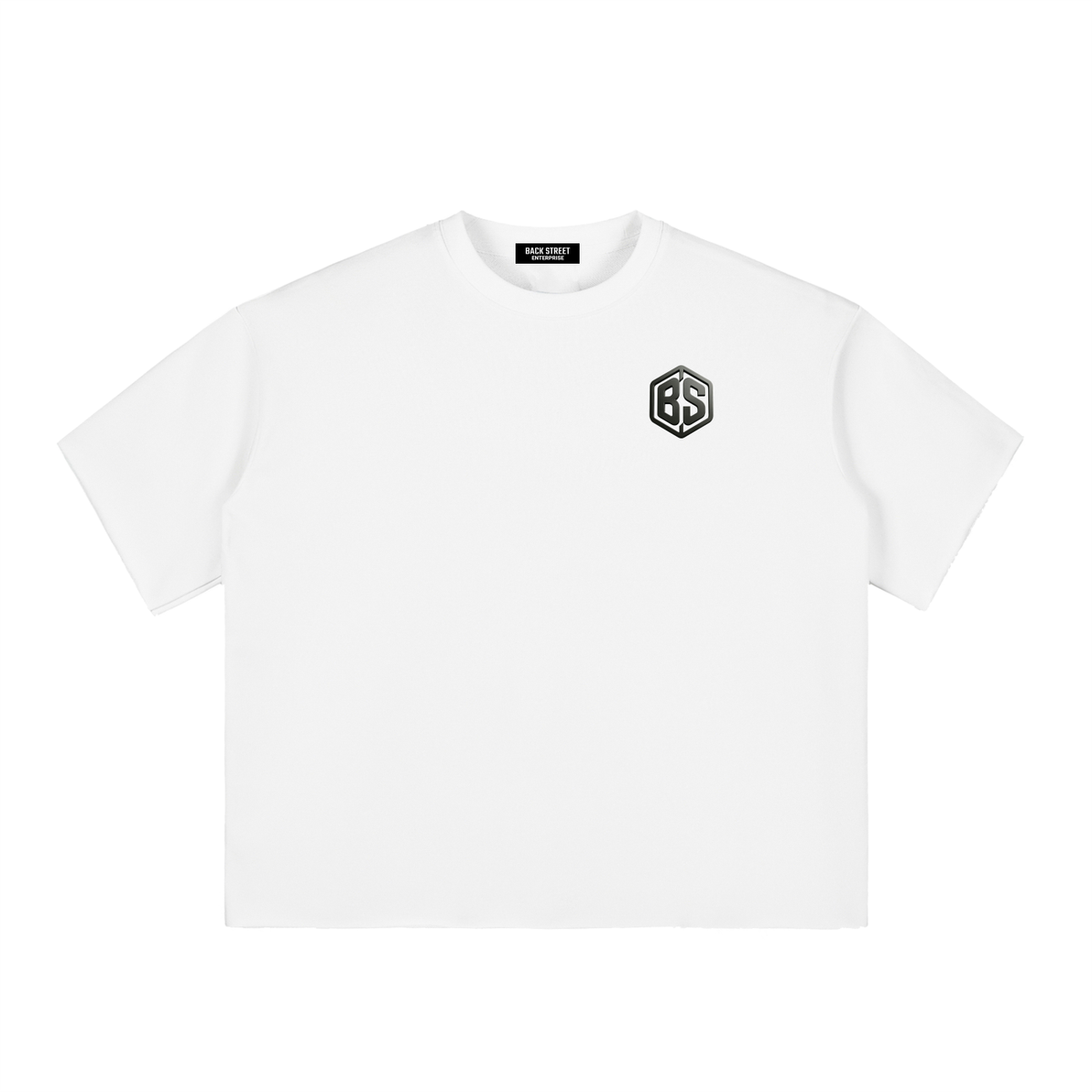 What If It All Works Out? - White Boxy Half-Sleeve Raw-Edge T-Shirt