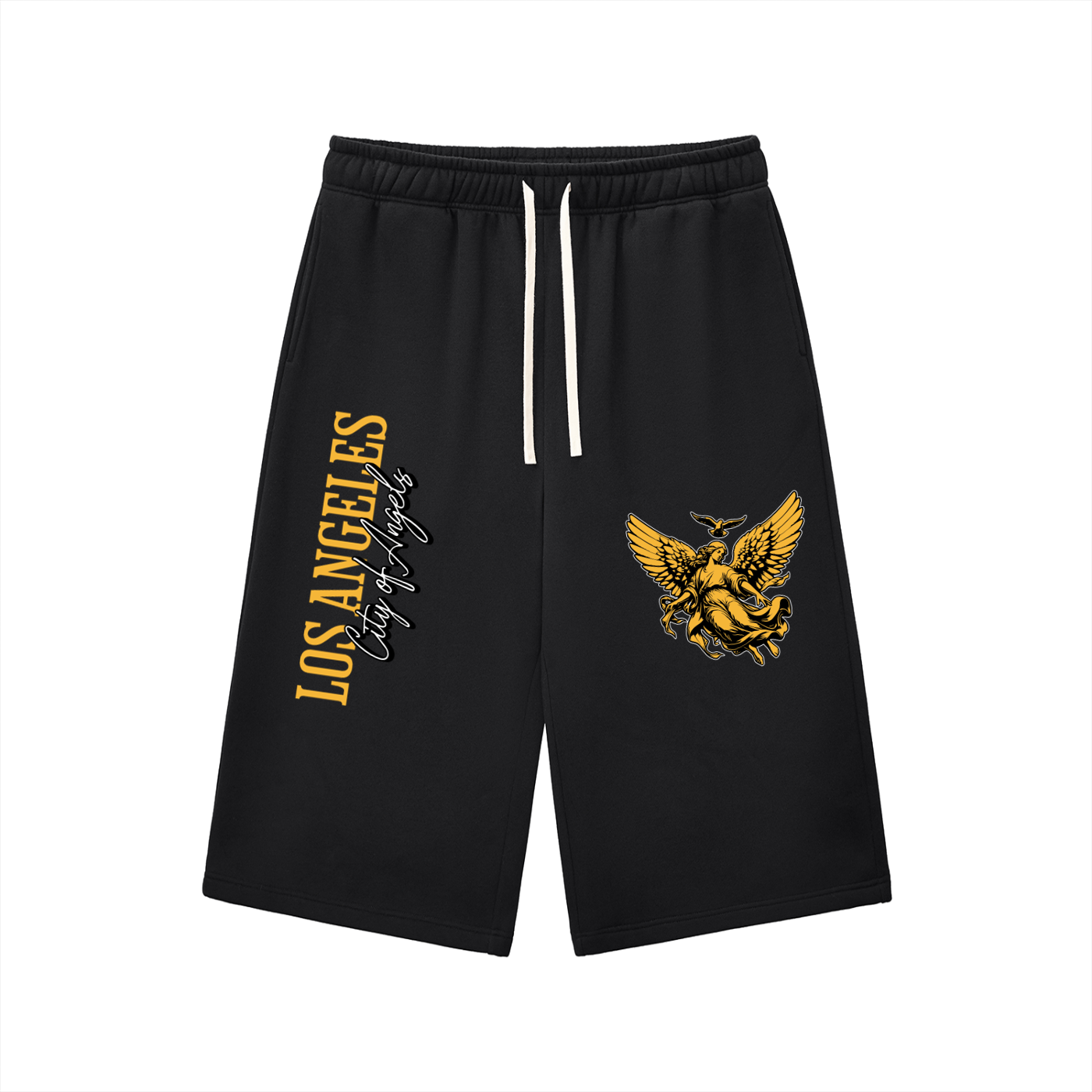 Los Angeles-  Relaxed Drawstring Three-quarter Sweatpants