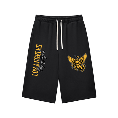 Los Angeles-  Relaxed Drawstring Three-quarter Sweatpants