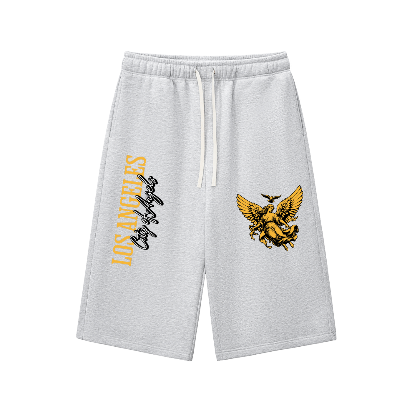 Los Angeles-  Relaxed Drawstring Three-quarter Sweatpants