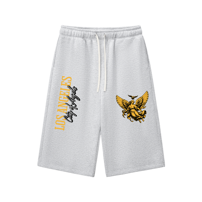 Los Angeles-  Relaxed Drawstring Three-quarter Sweatpants