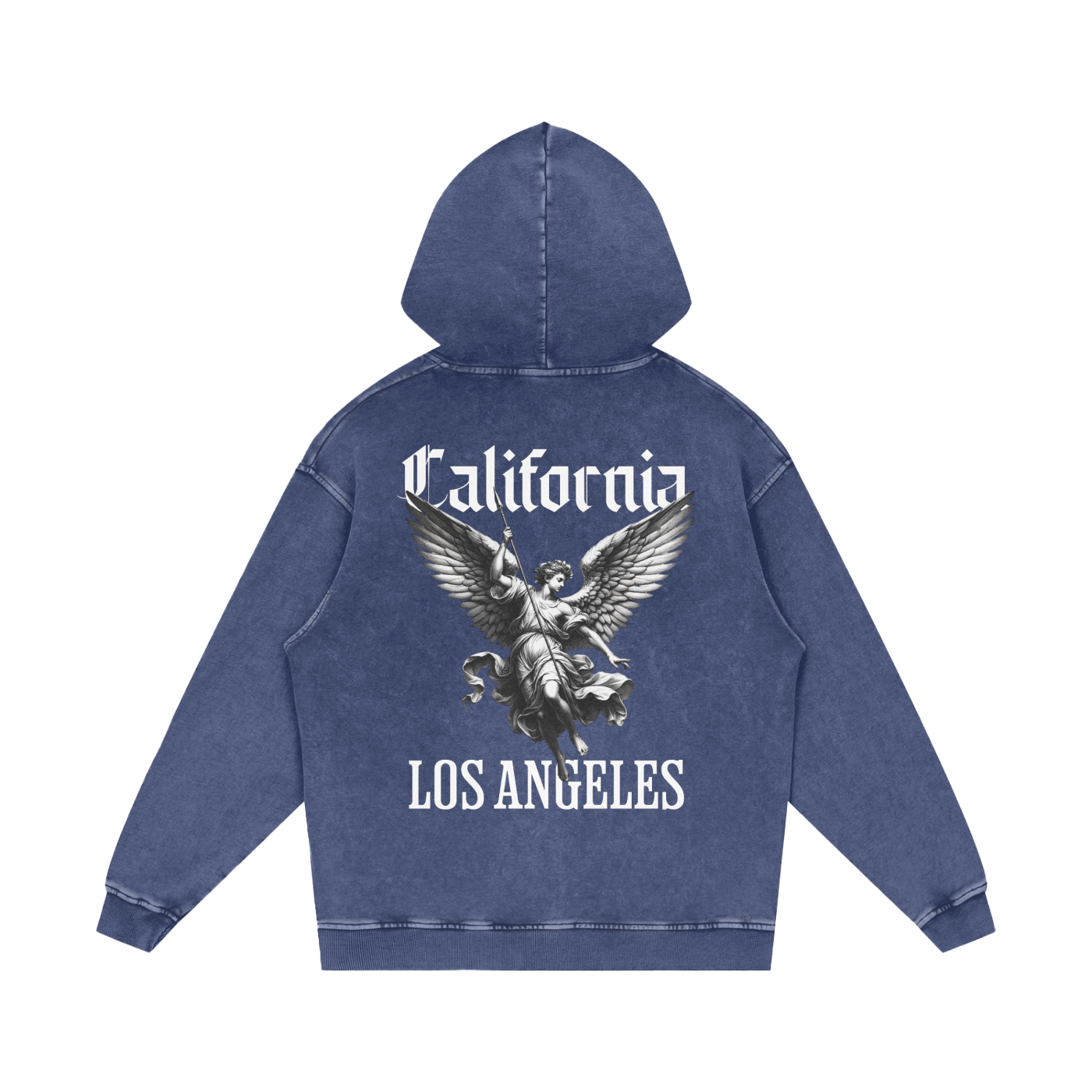LA- Snow Washed Loose Cotton Hoodie