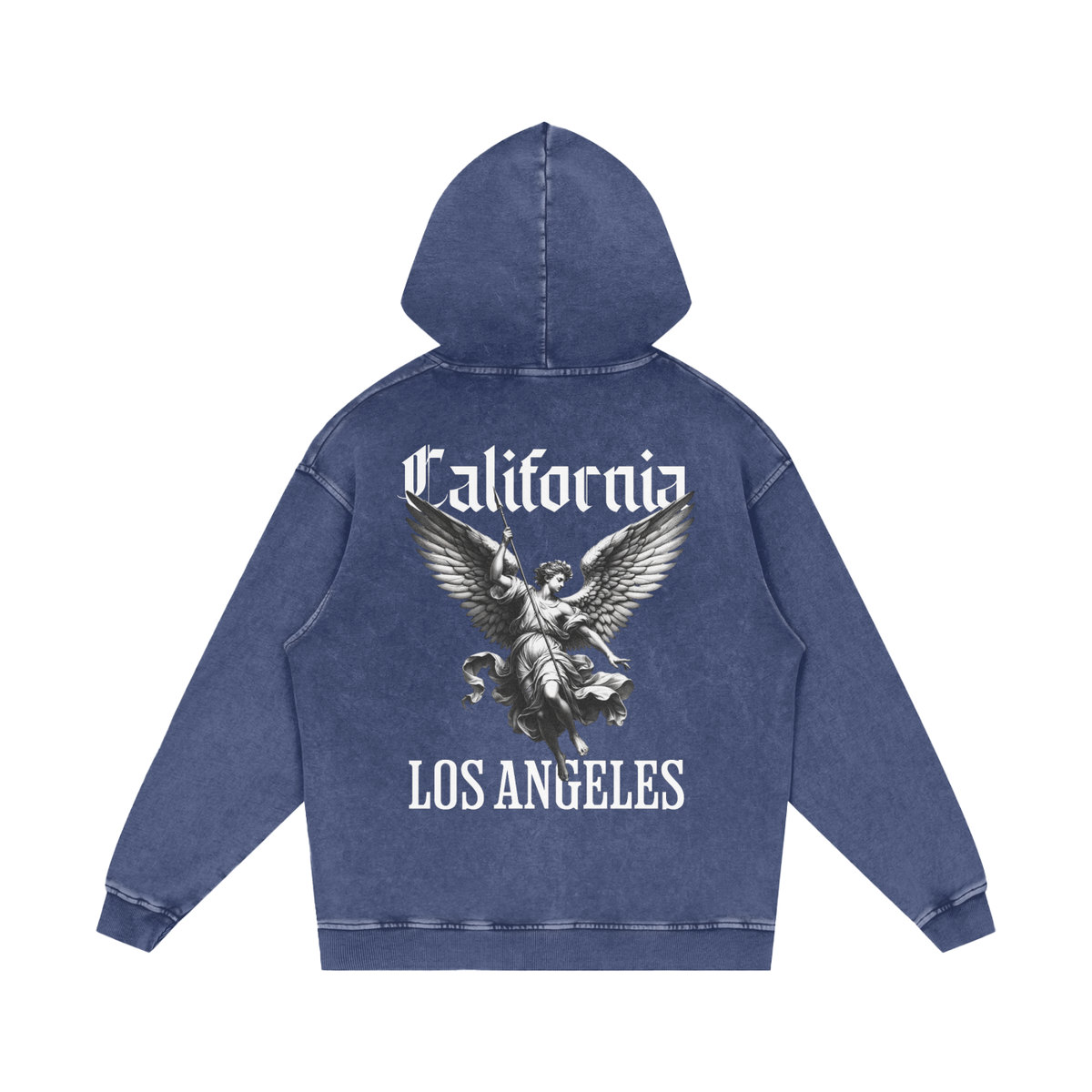 LA- Snow Washed Loose Cotton Hoodie