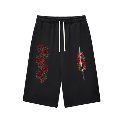 Japan- Relaxed Drawstring Three-quarter Sweatpants